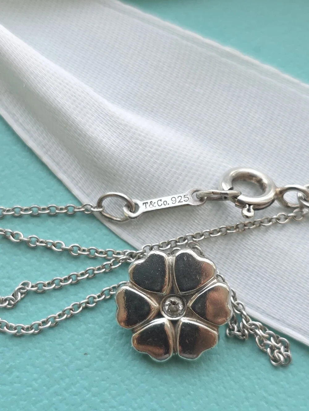 Retired Picasso's diamond crown of hearts pendant necklace